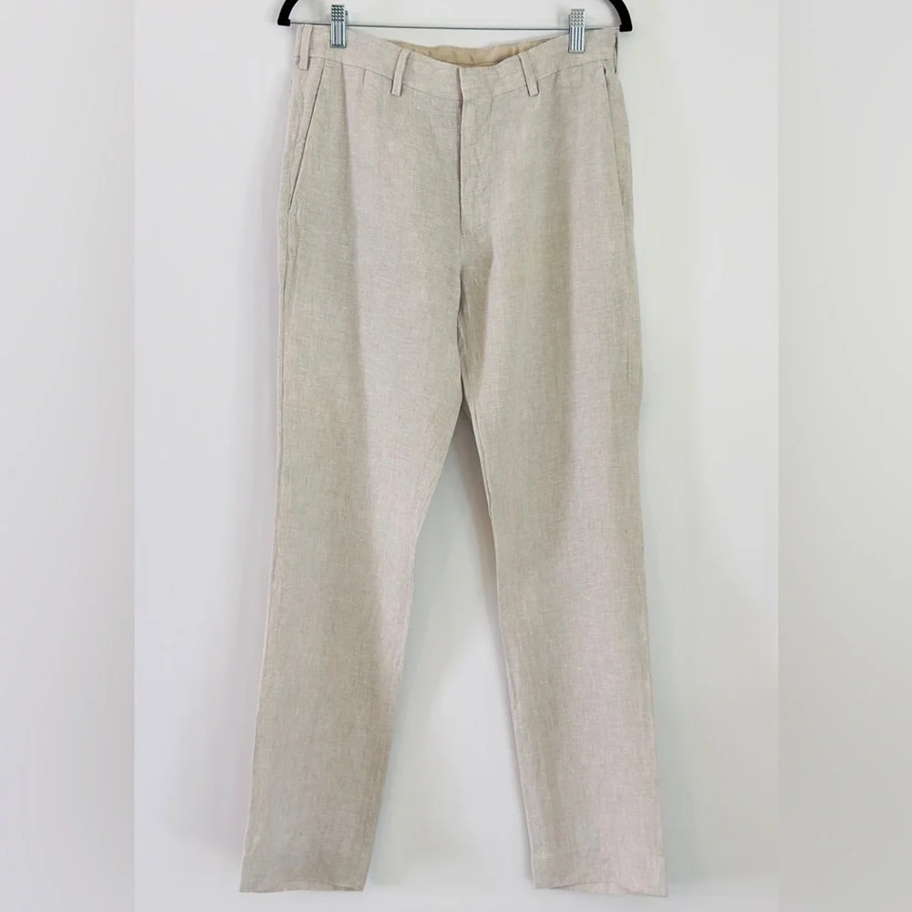 Cubavera Delave 100% Linen Pants Color Natural Linen Color 32 X 32 Casual Formal